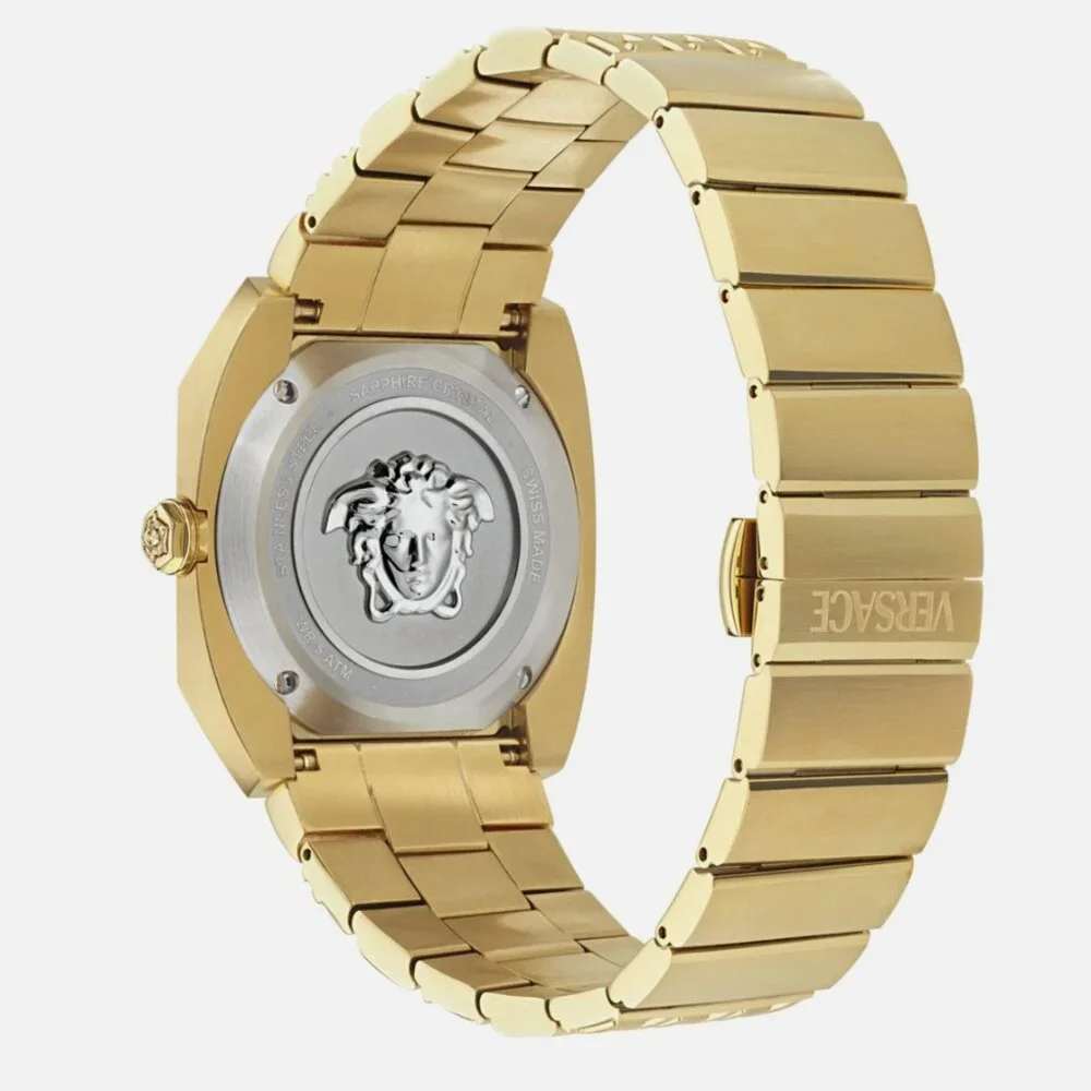 Versace Mens Gold 41.5mm Bracelet Fashion Watch